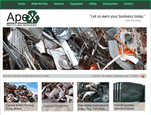 Tablet Screenshot of apex-recycling.com